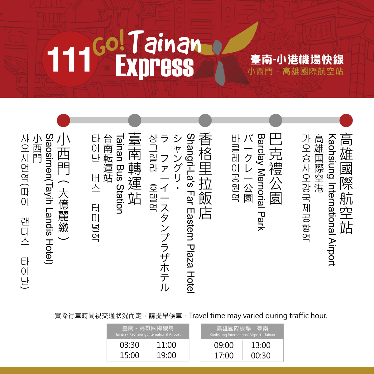 Tainan - Xiaogang Airport Passenger Ticket (provided by Hancheng Passenger Transport)