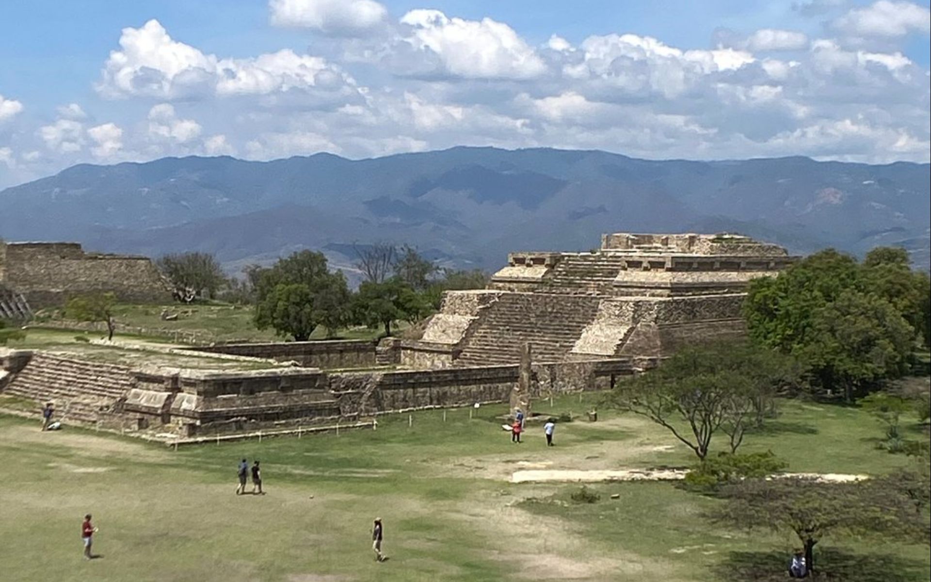 探索阿爾班山 (Monte Alban) 廣闊的廣場和階梯，感受其壯麗的遺跡。