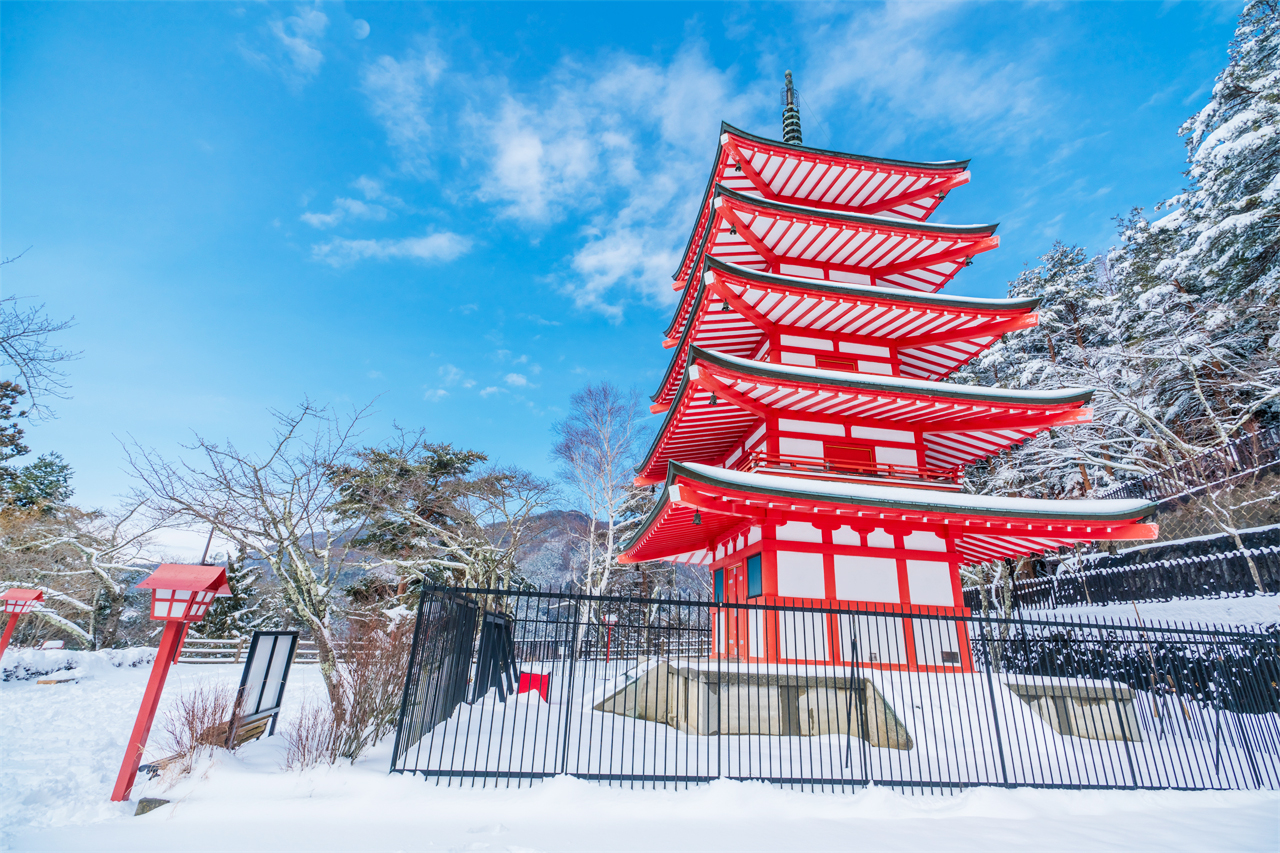 富士山一日遊 網紅打卡景點 | 新倉山淺間公園、西湖療愈之里根場、忍野八海、河口湖大石公園 | 隨機贈送好運信物 （東京出發）