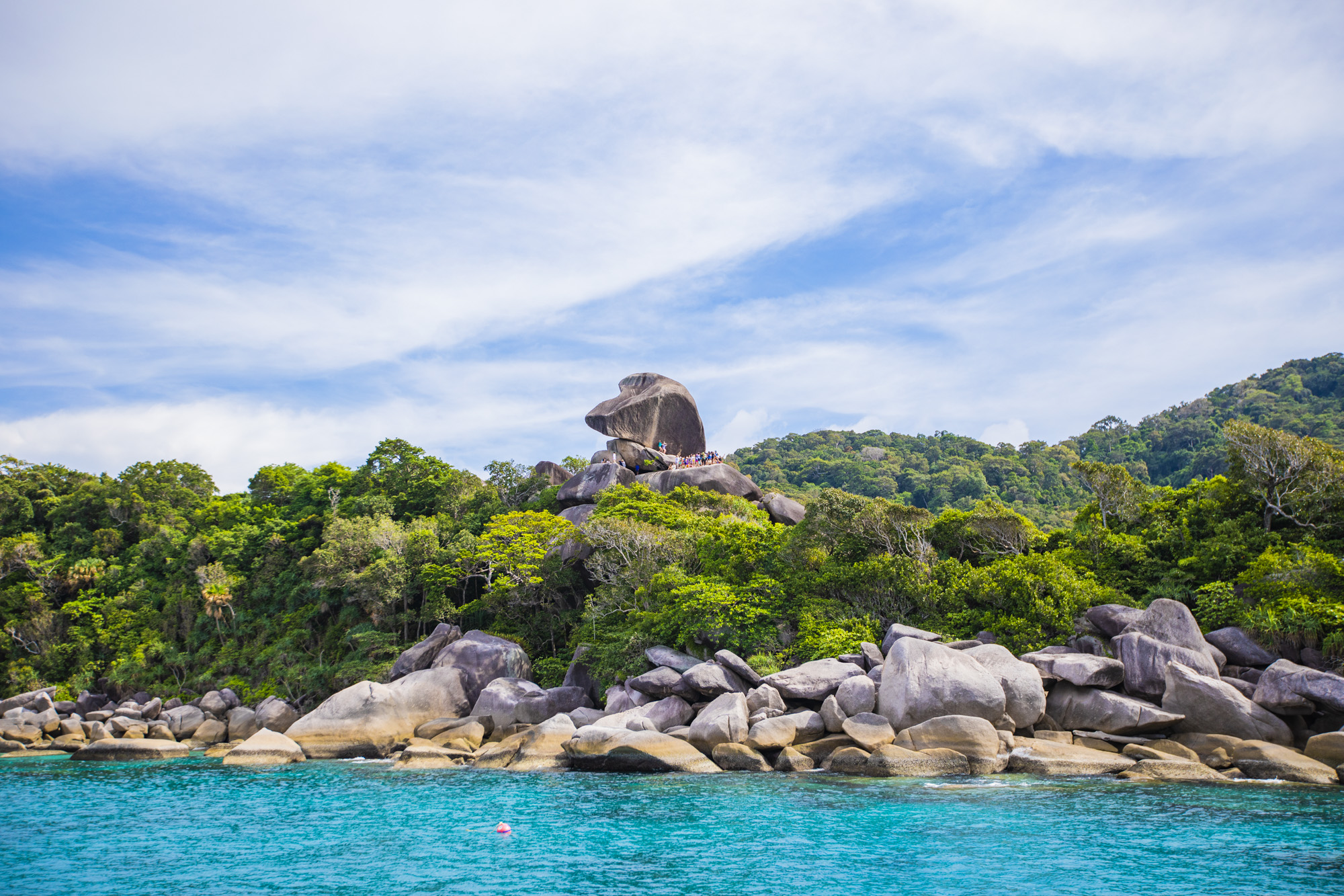 Ascend Sailing Rock for breathtaking panoramic views of the island.