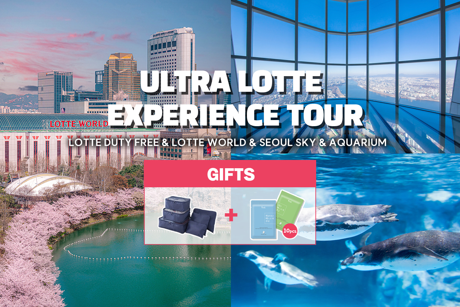 Ultra Lotte Experience Tour (Lotte World/Seoul Sky/Lotte Aquarium)