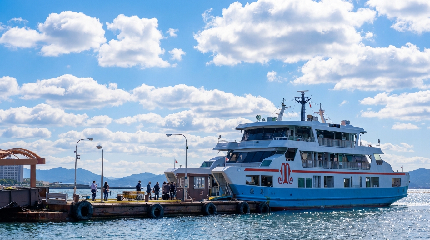 宮島輪渡
是連接廣島本島與宮島，短程航程即可欣賞沿途海景。渡輪體驗既方便又輕鬆，為前往嚴島神社的行程提供自然過渡，同時享受開闊視野。