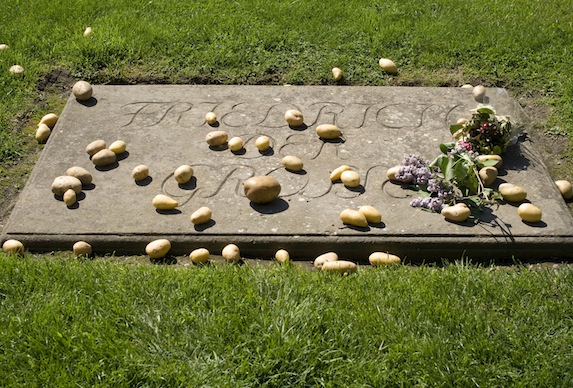 The grave of Frederick the Great, also known as the 'potato king'