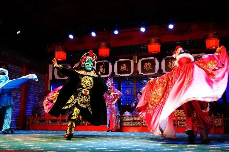 成都私人導覽夜遊 文殊院 蜀風雅韻川劇變臉表演