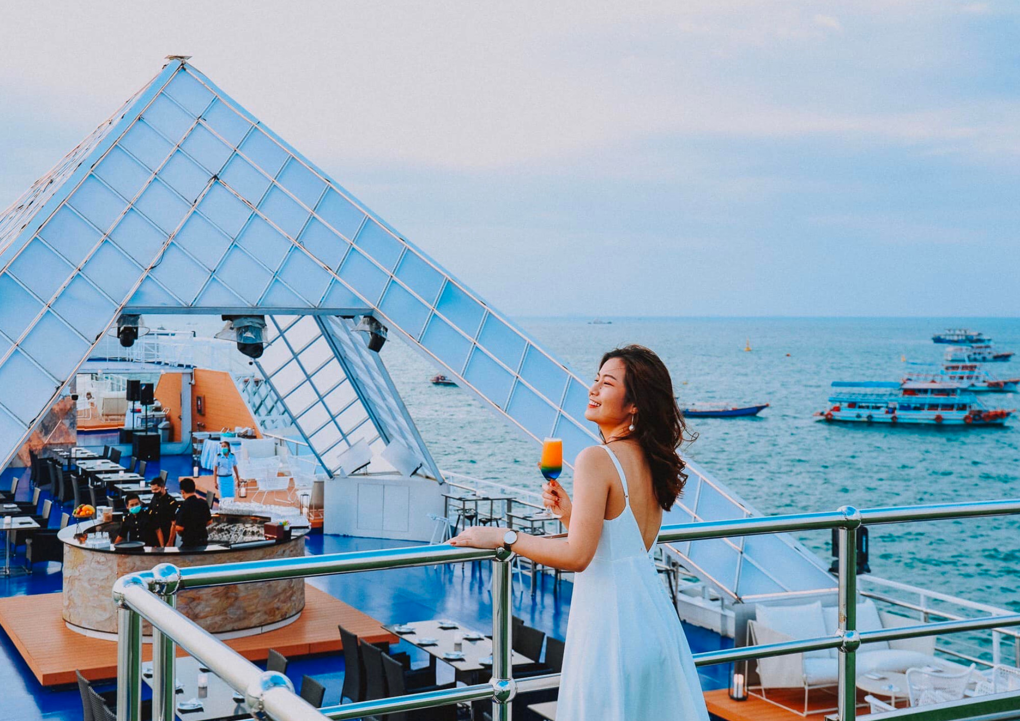 Pattaya museum, illusion evening night and Ocean Sky from Bangkok