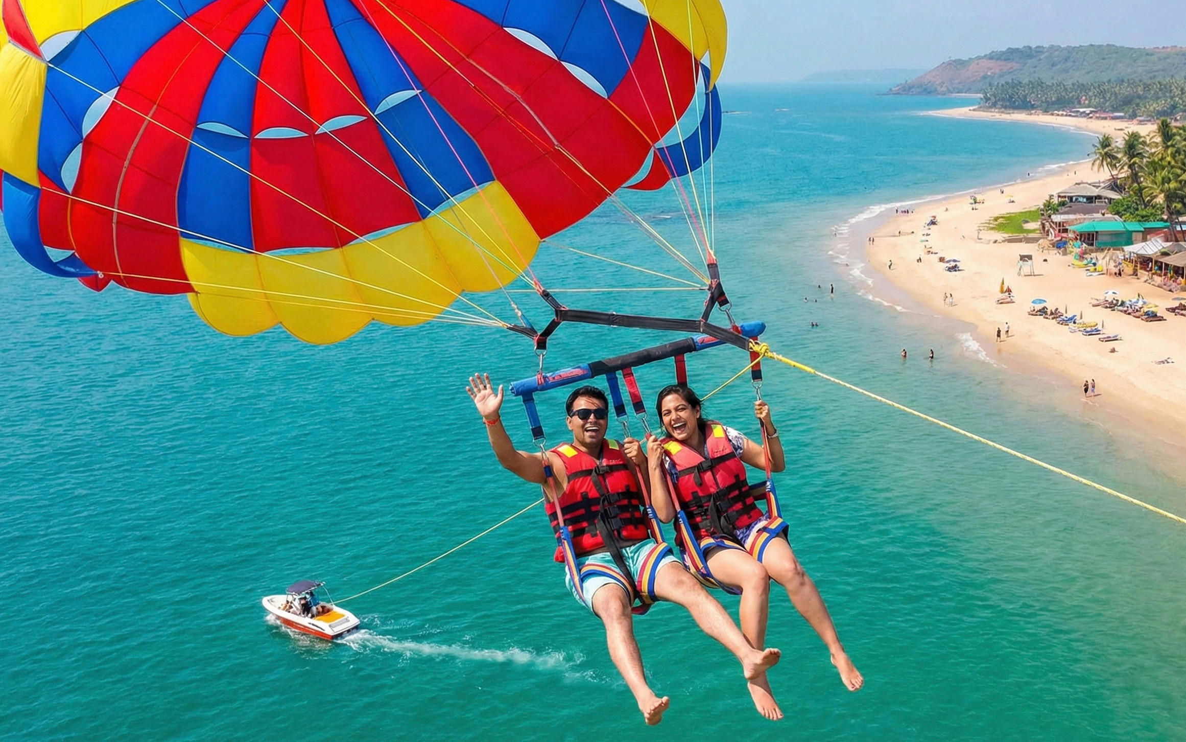 Baga Beach: Couple Parasailing Ride
