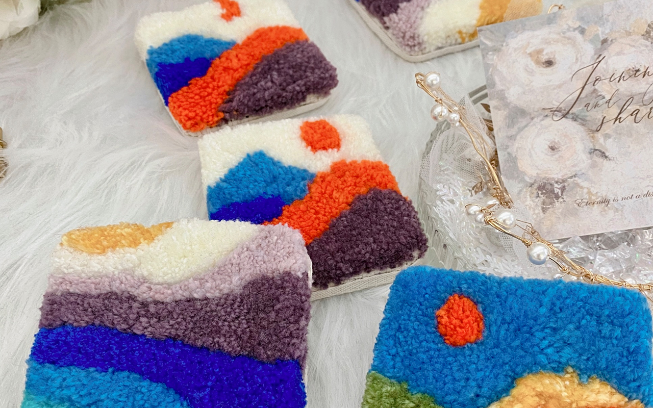 Immerse yourself in the soft, vibrant hues of these handcrafted landscapes