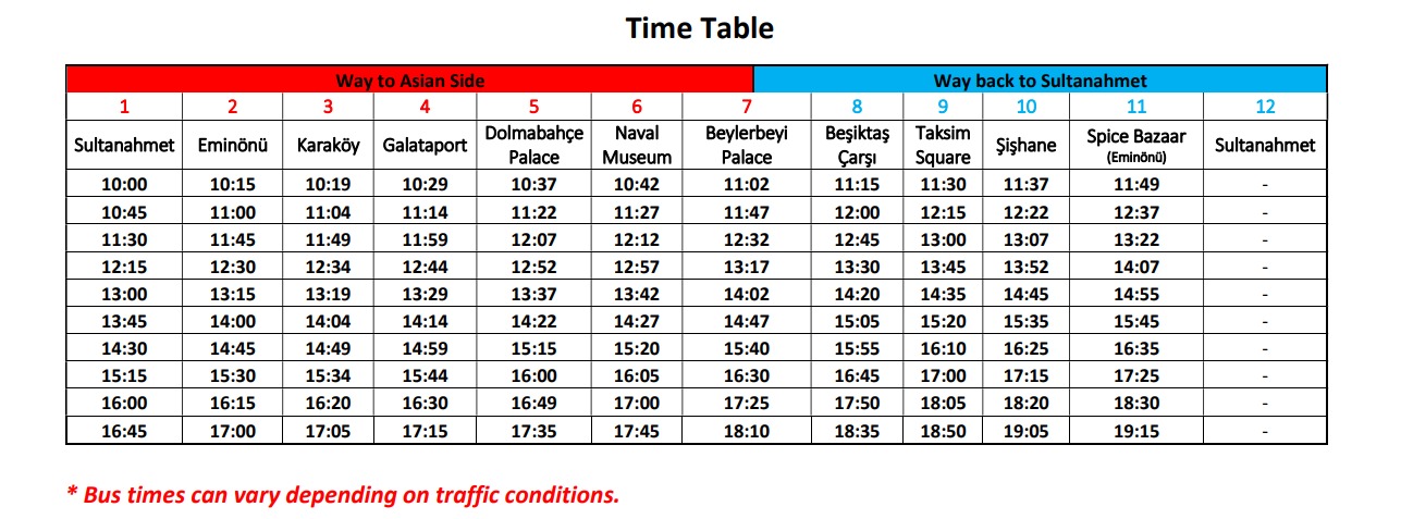timetable