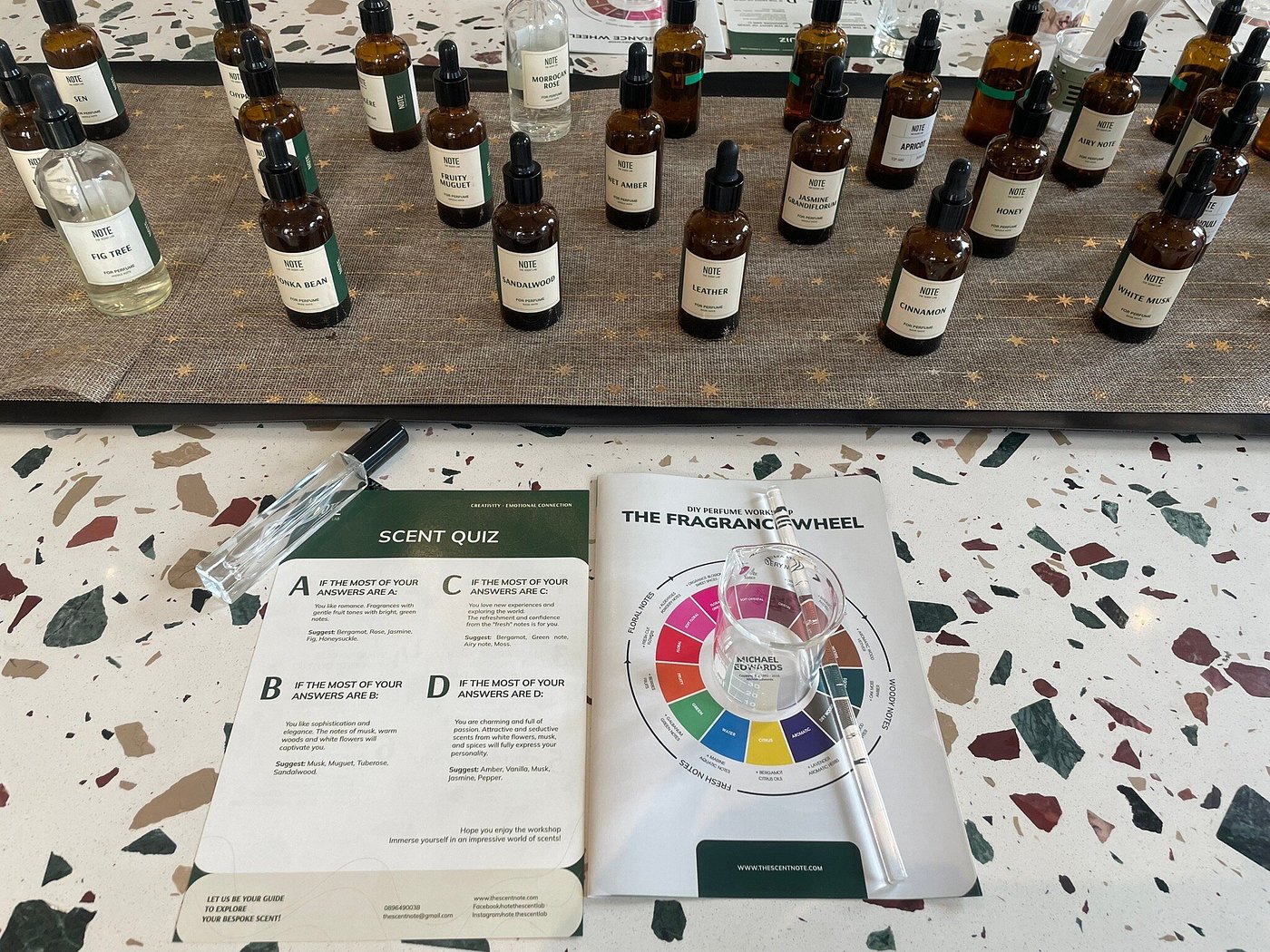 NOTE - The Scent Lab在河內舉辦的香水和蠟燭製作工坊