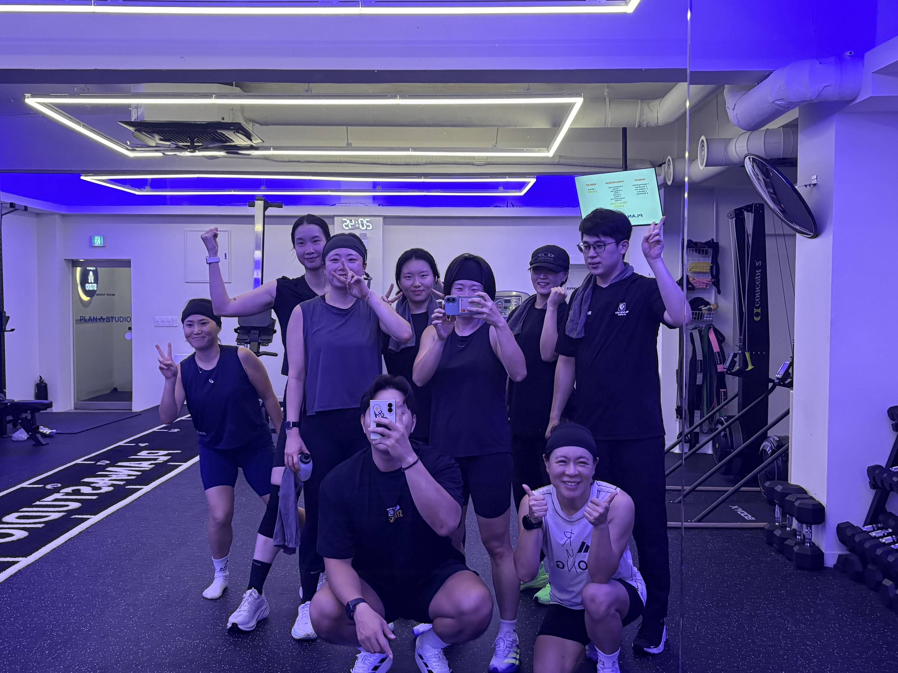 Group Fitness Class at PLAN A Studio in Seoul