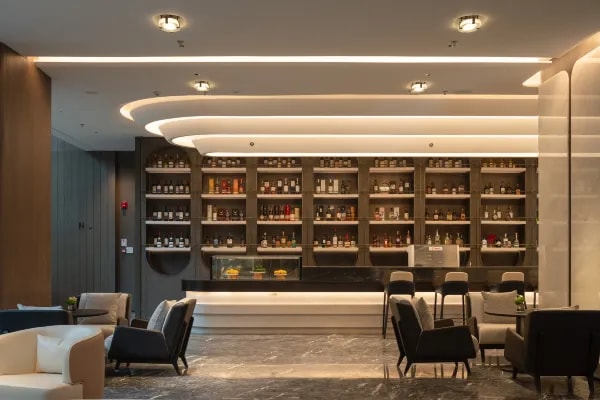 Hotel public lounge area display