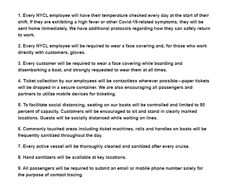 Operator's Commitment to Passenger and Staff Safety