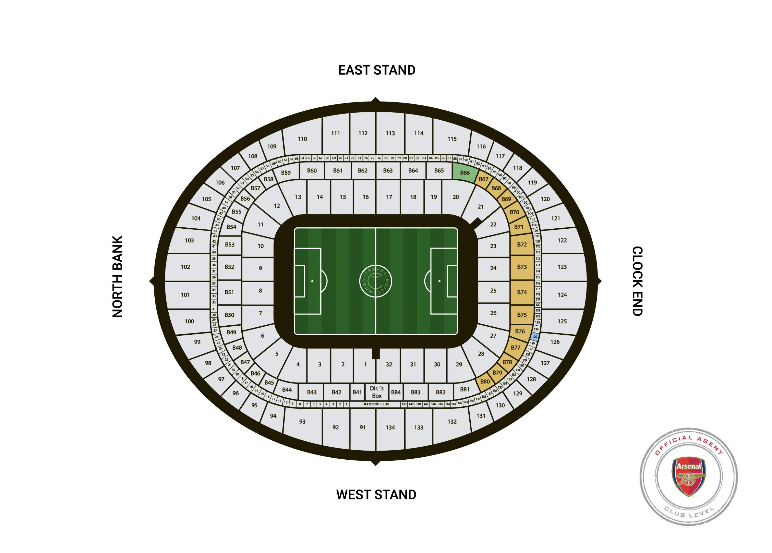 Arsenal Stadium Map