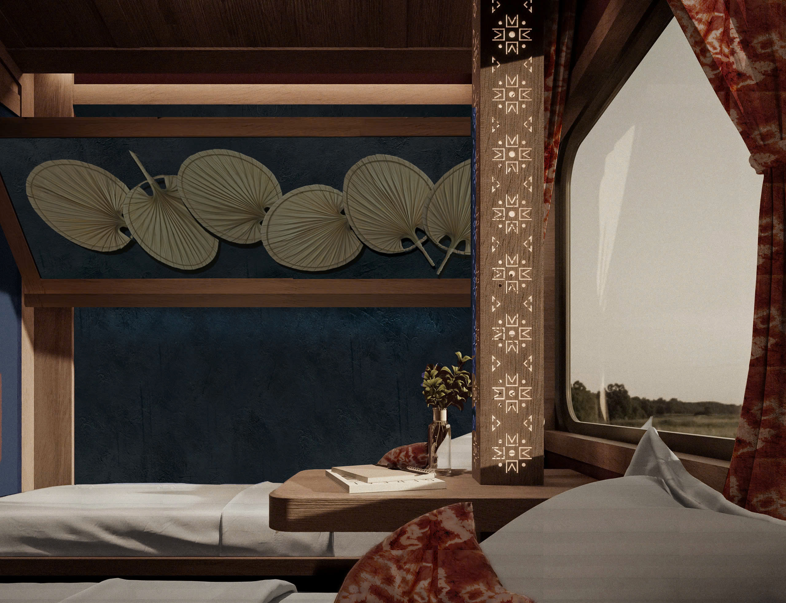 Tonkin VIP Cabin - 四人艙上鋪可收折，提供額外空間