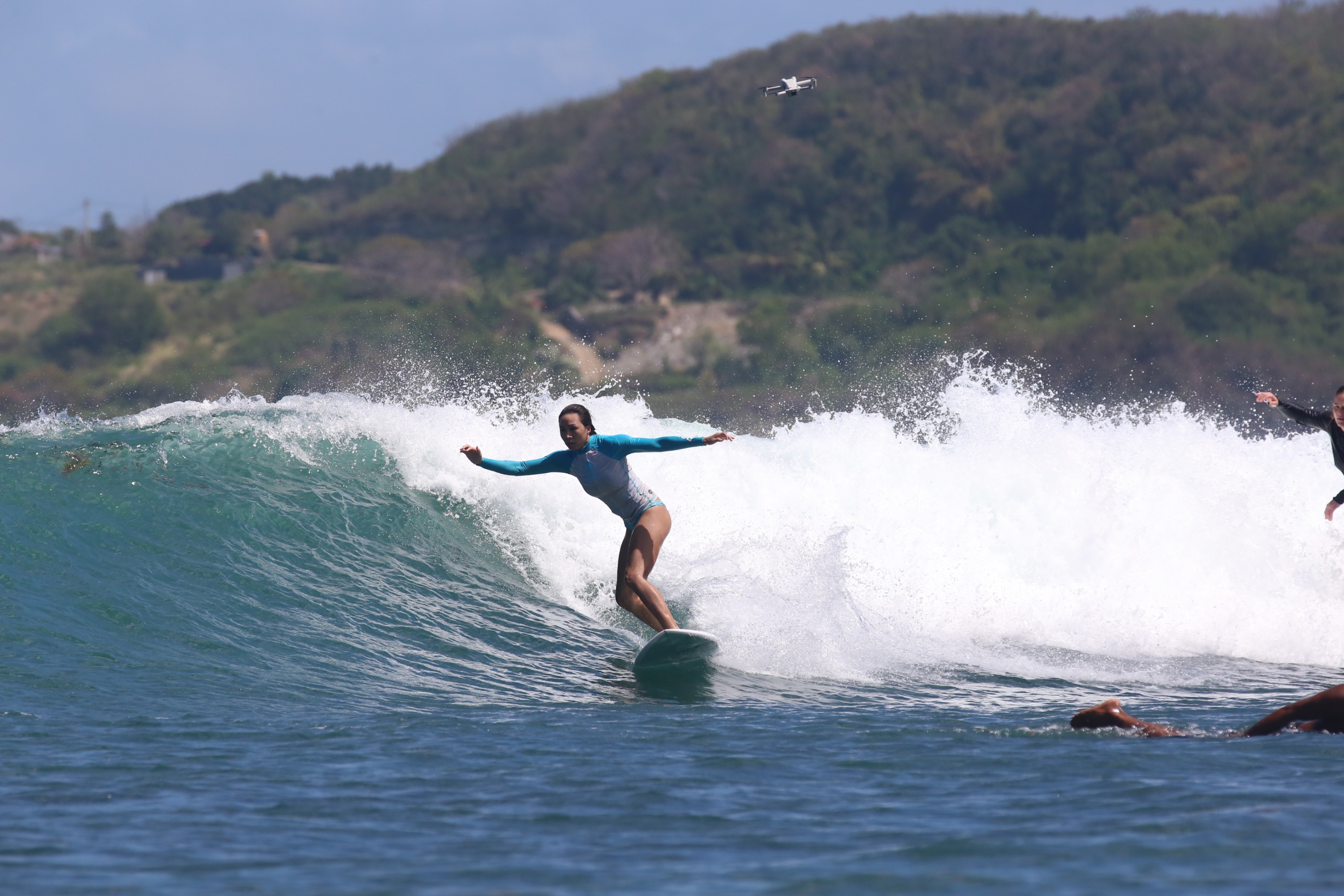 龍目島Tanjung Aan海灘衝浪課程（Nuna Surf School提供）