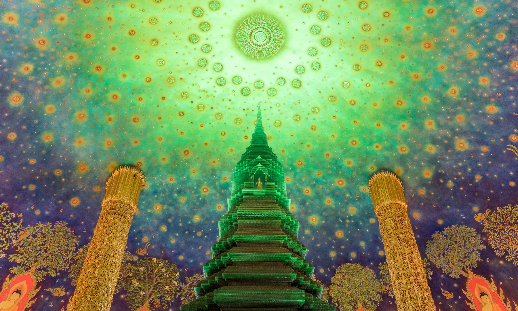 Pink Ganesha & Wat Paknam Round-trip Shuttle Bus <Half-day Morning> by Panda Bus