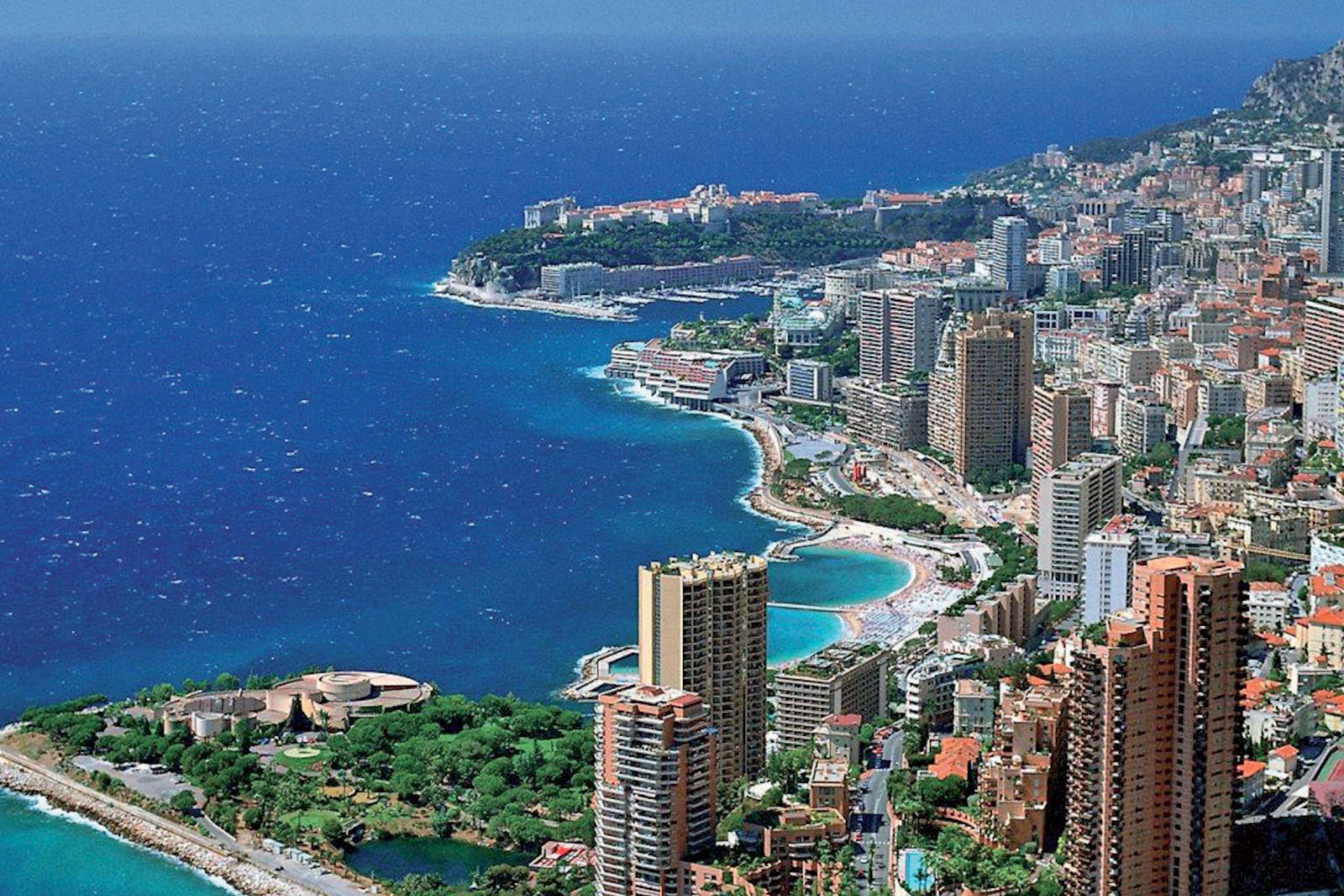 Immerse in Monaco's coastal allure, surrounded by sweeping vistas of the Mediterranean Sea