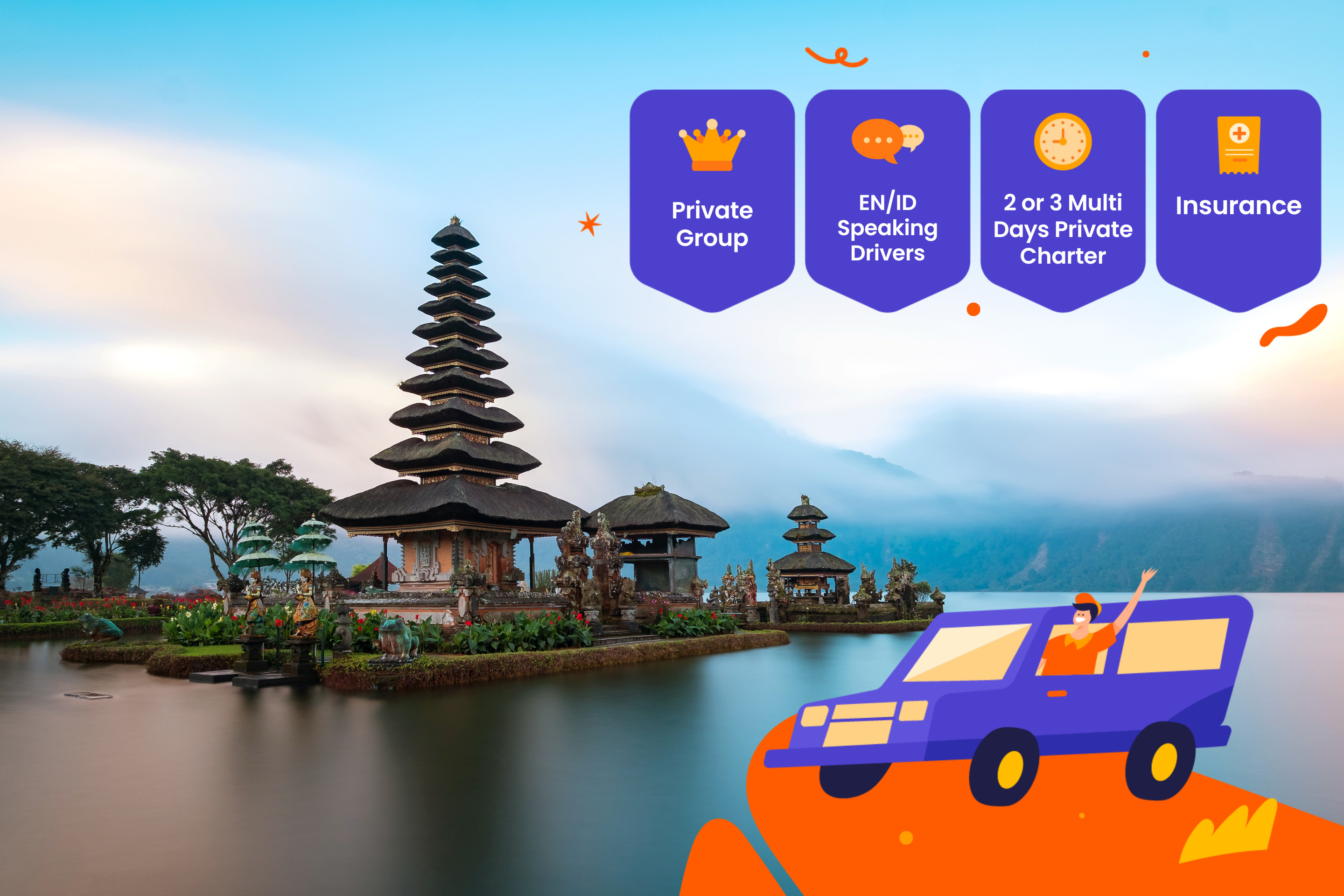 Bali Multi Day Car Rental with Driver