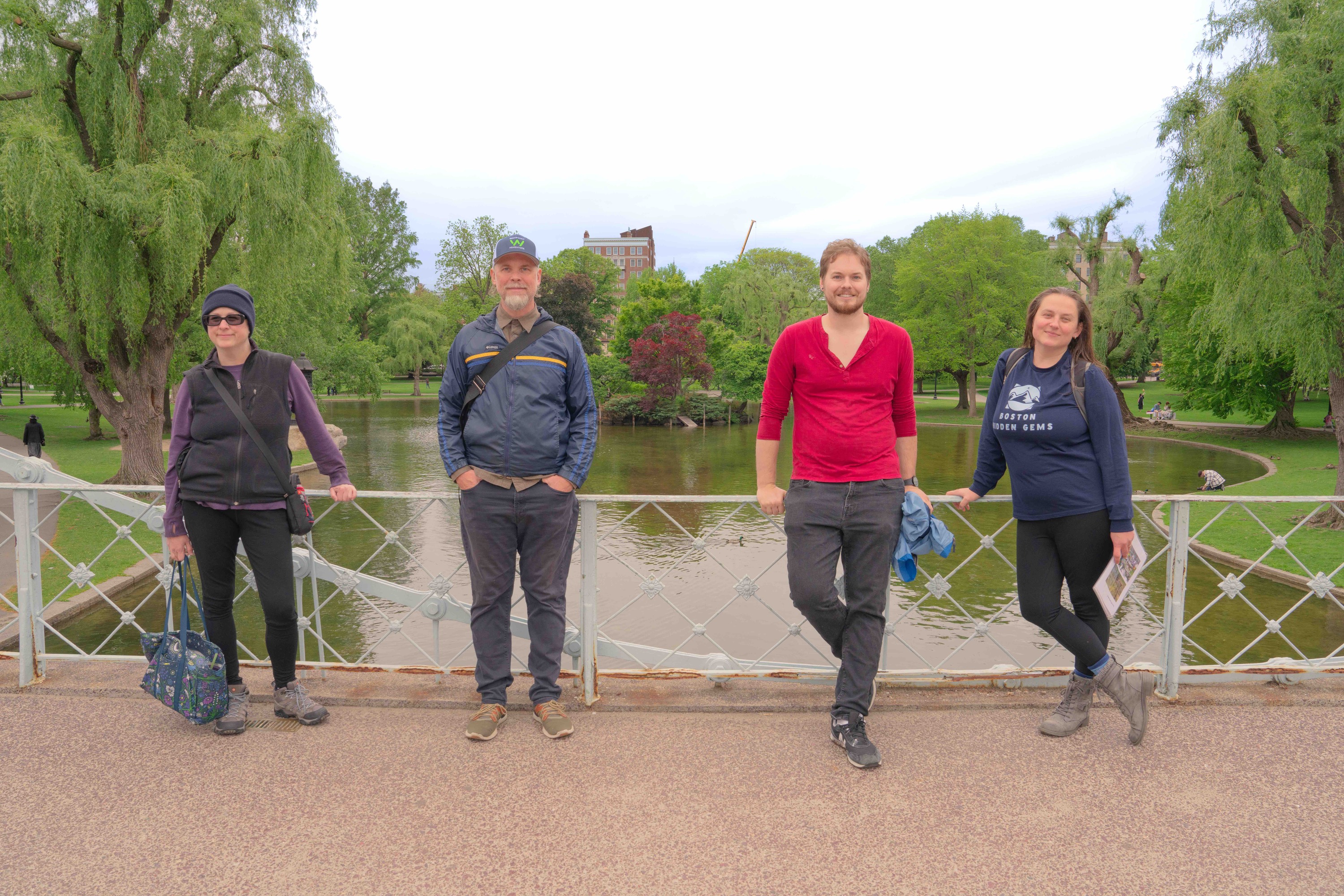 Take a photo on the Venetian-style footbridge in the Public Garden!
