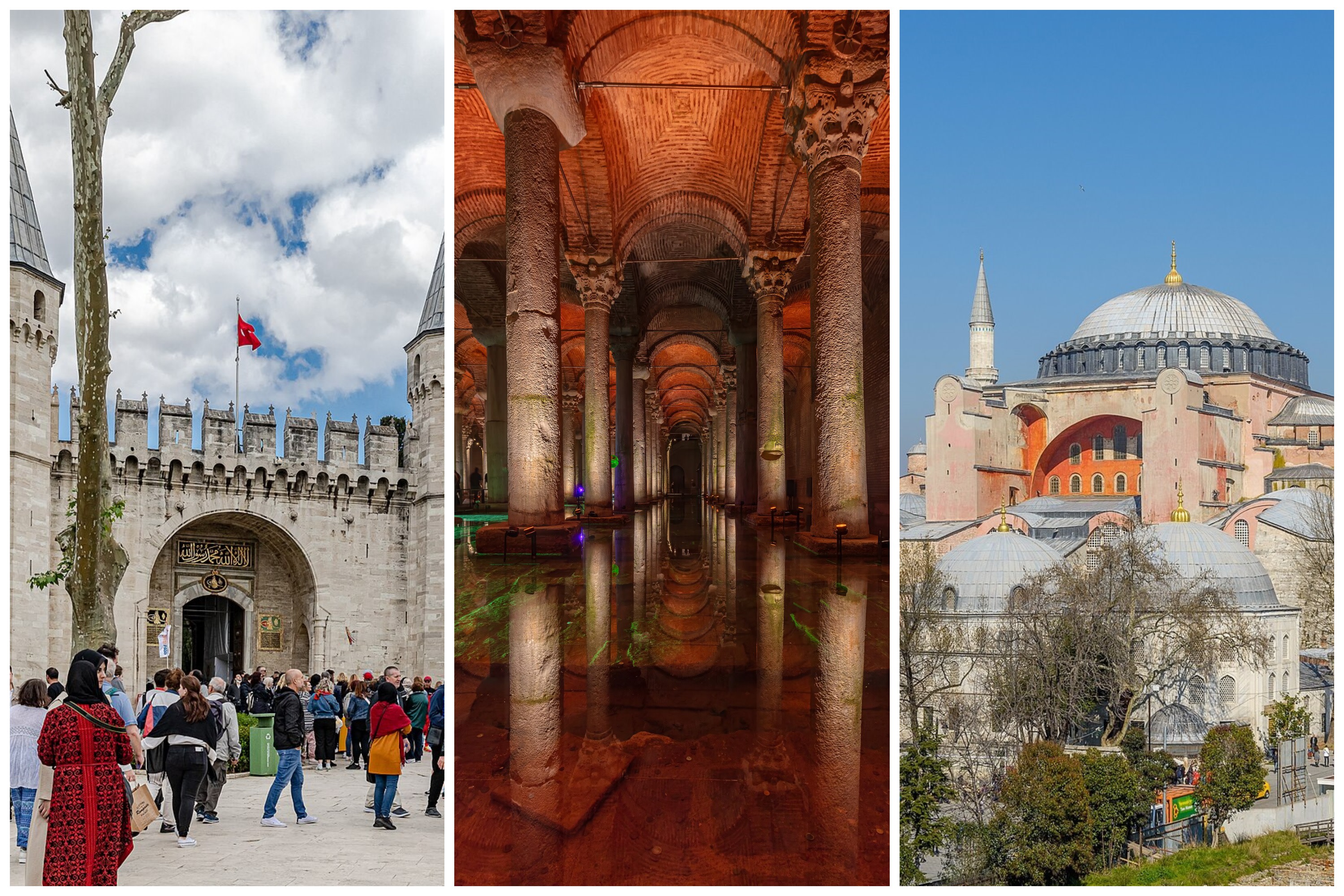 Hagia Sophia & Topkapi Palace & Basilica Cistern Combo Tickets