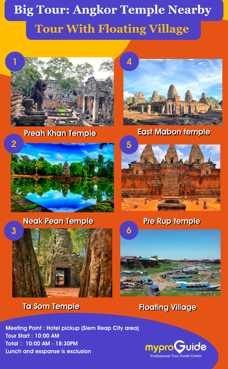 Angkor Nearby and Floating Village With Sunsets