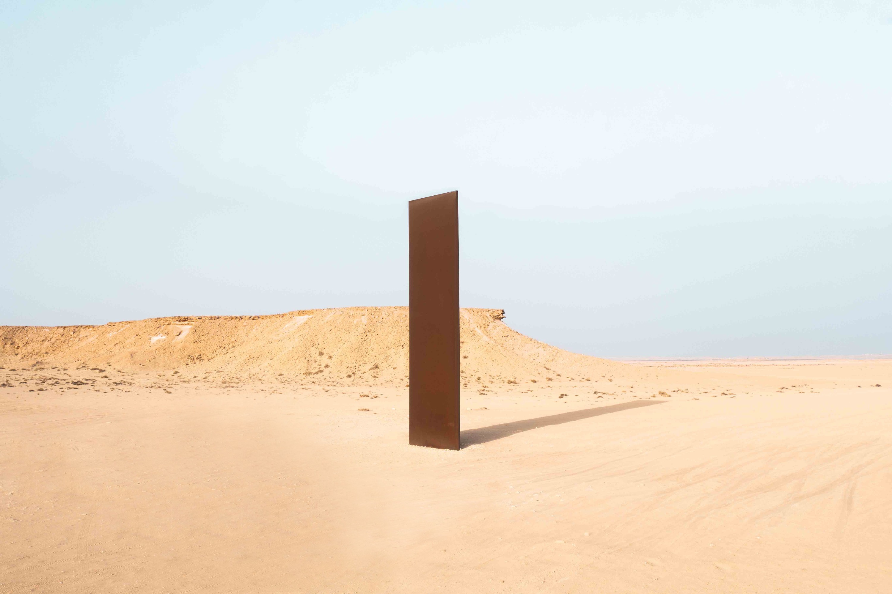 Doha West Qatar Richard Serra Sculpture, Mushroom Rock, Zekreet Tour