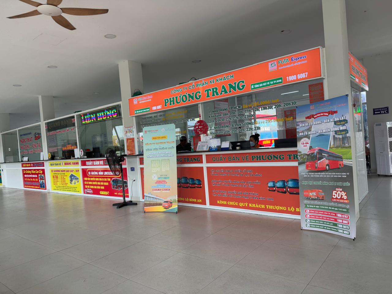 Phuong Trang - Futa Bus counter at Nha Trang Southern bus station