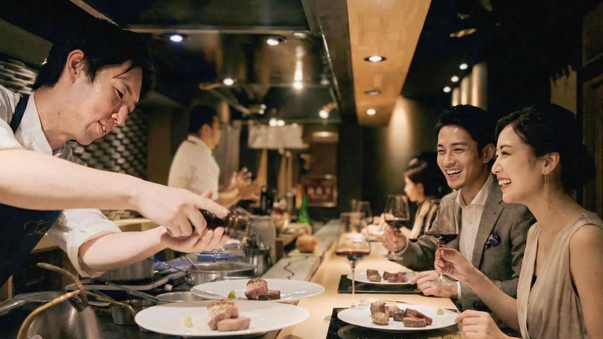 Nisi-Azabu Creative Teppanyaki Fusion restaurant, Nisi-Azabu Shiruku-ya, in Tokyo