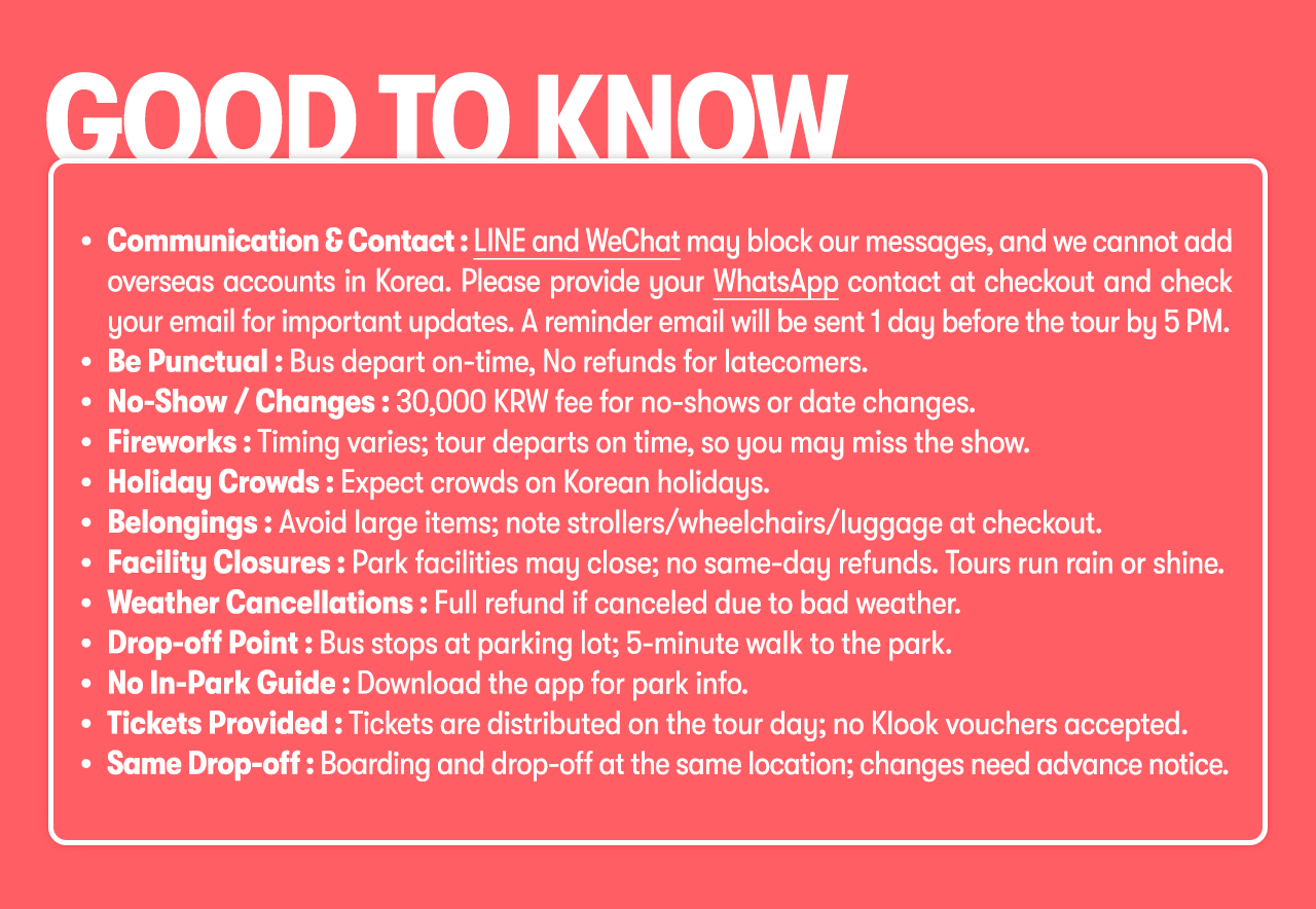 Everland Day Tour: Priority Entry (Till 31/5) + Optional Meal Coupon