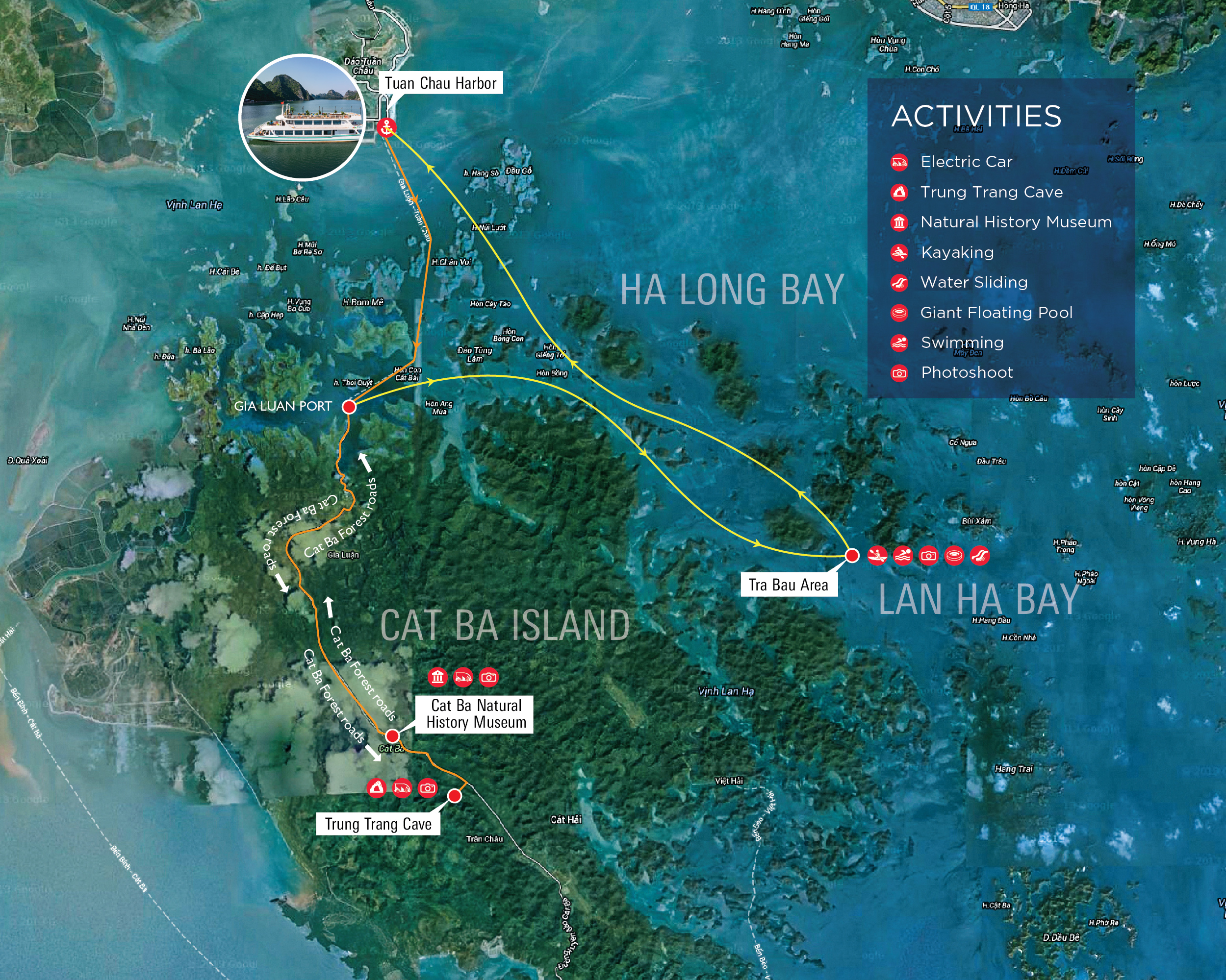 Tropical Cruise Route Map