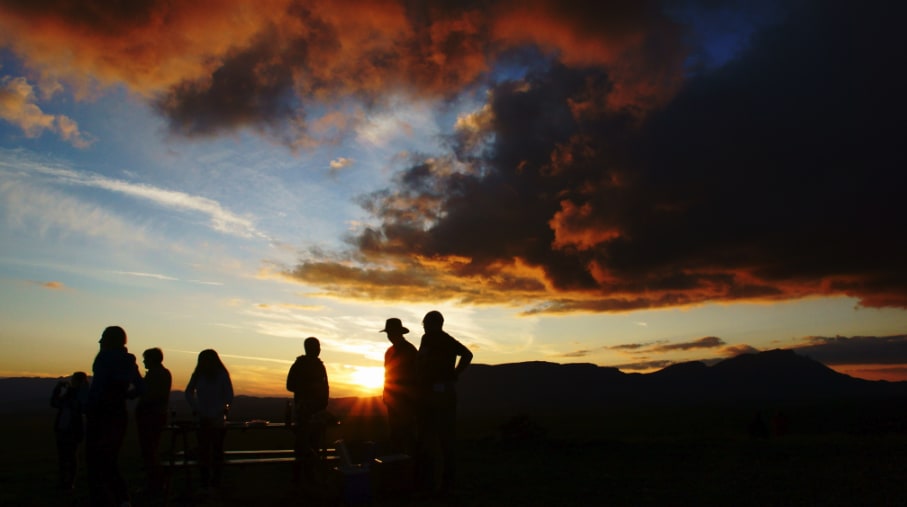 Sunset on the Chace Tour in Rawnsley Park