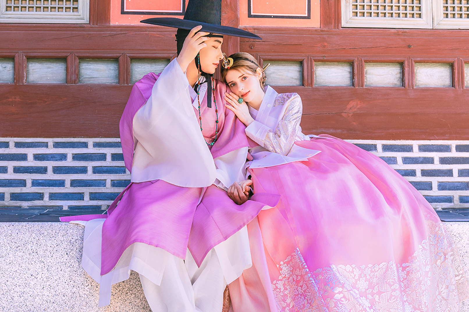 Photoshoot, Premium Hanbok Rental and Make-up at Gyeongbokgung