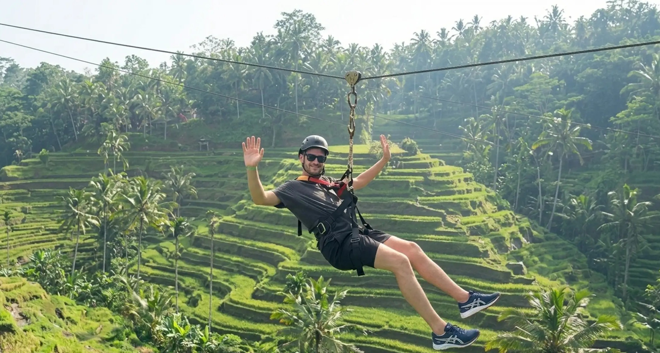 Have an adventurous experience by trying this zipline in Ubud.