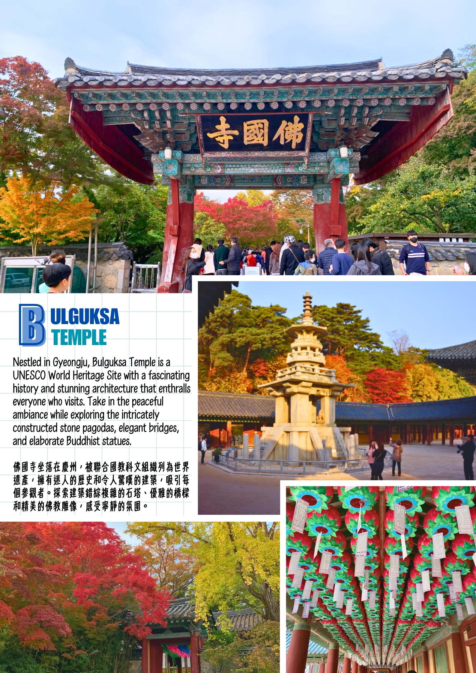 庆州黄理团路×佛国寺秋枫之旅（釜山）
