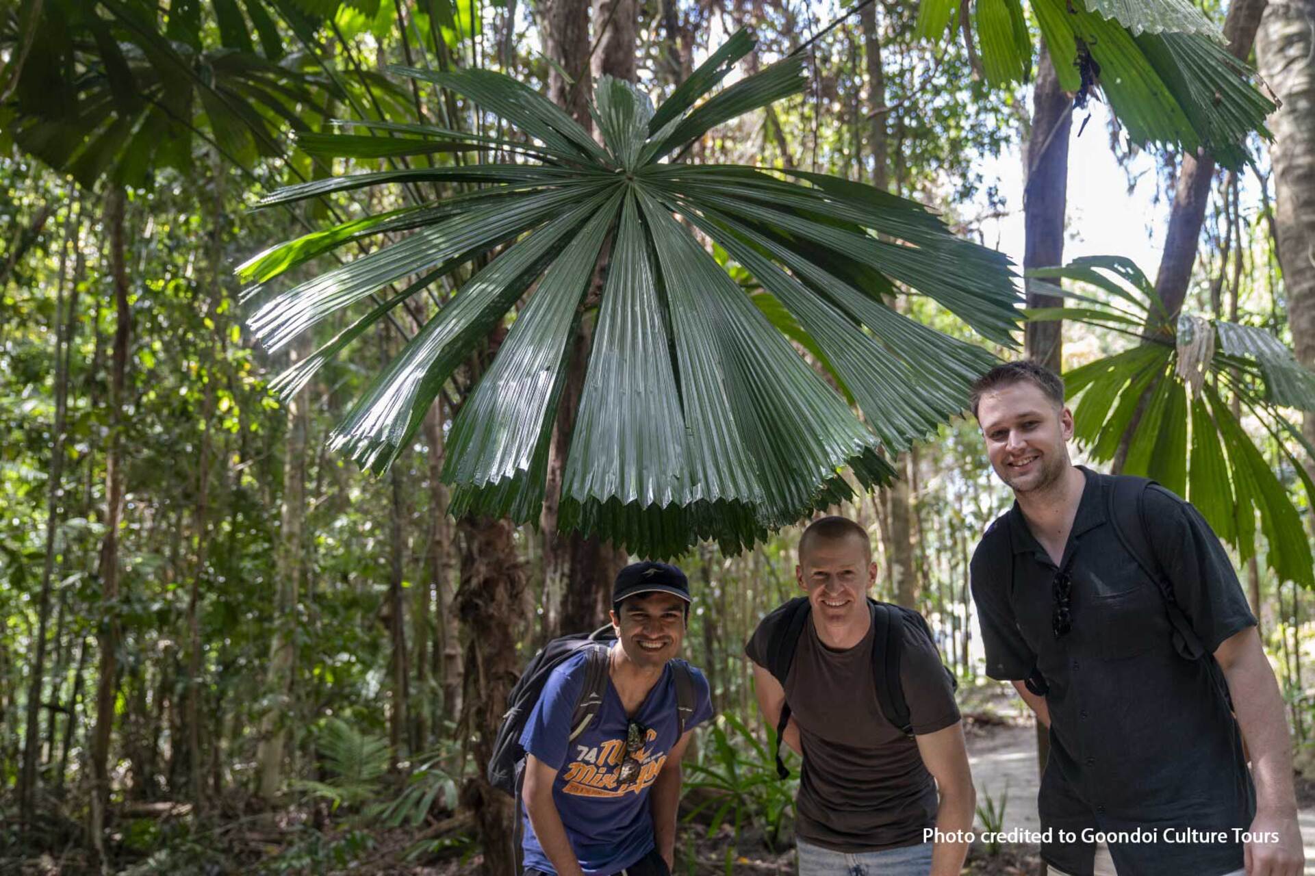 Guests enjoy the Dreamtime walk at Goondoi wetlands.