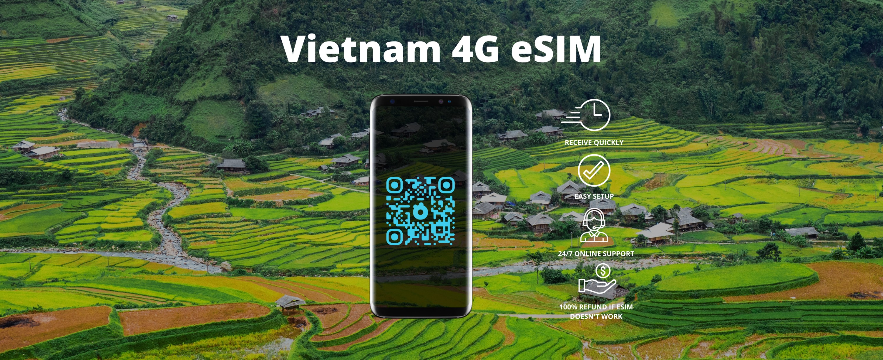 【快閃優惠】越南 eSIM 卡（電子郵件 QR Code 啟用）