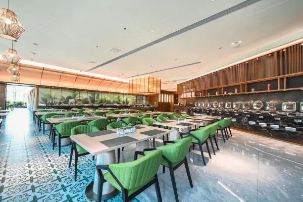 Hotel restaurant environment display map
