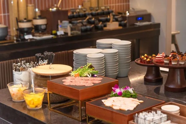 Picture of some dishes in the hotel restaurant