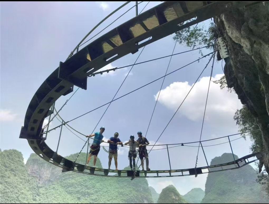 Guilin Yangshuo Yulong River Via Ferrata Rock Climbing Experience