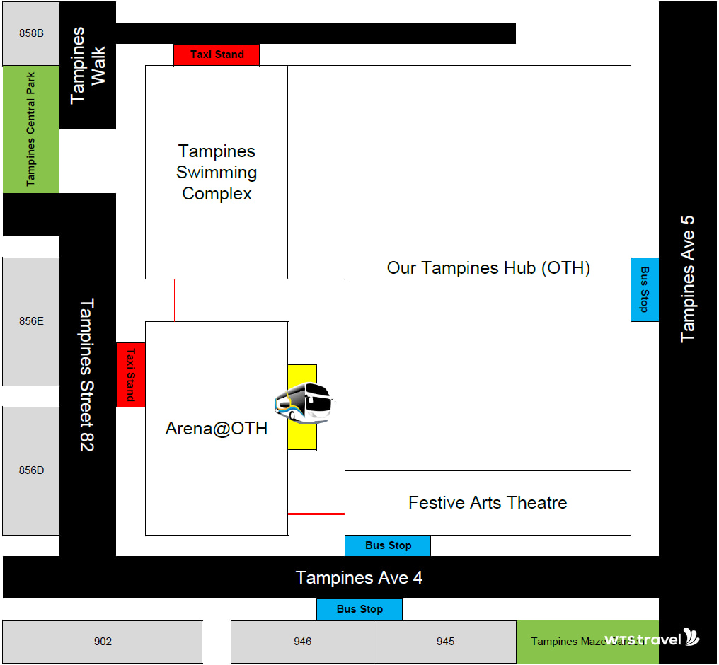 OUR TAMPINES HUB (Coach Bay - Near Gate 11) Map
