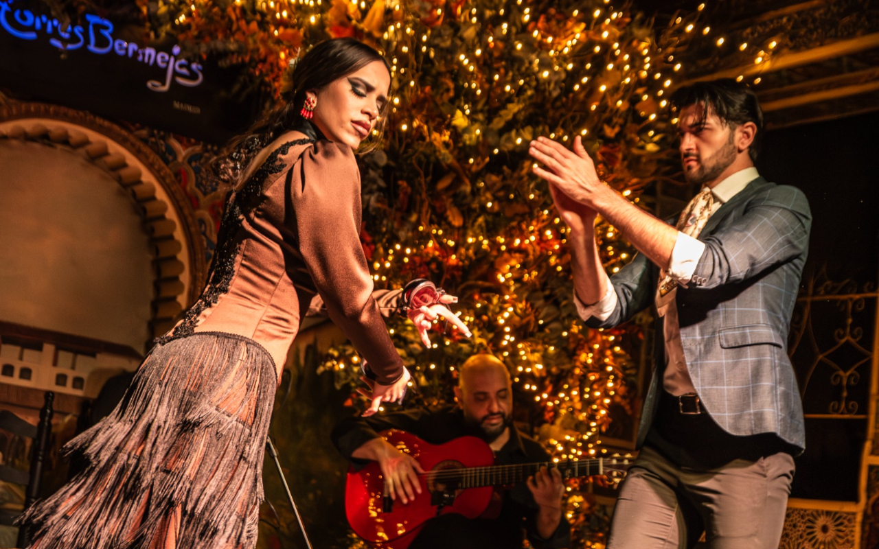 Feel the emotion and rhythm of traditional Flamenco in an intimate, atmospheric theatre setting