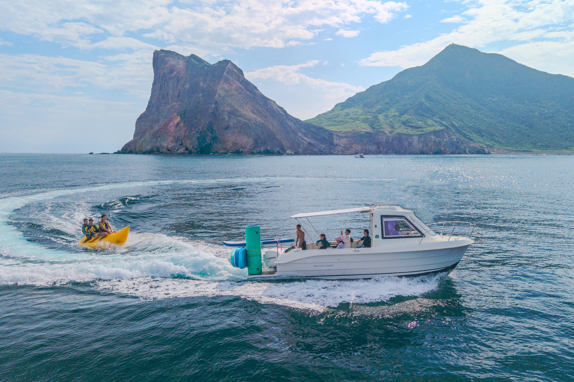 龜山島牛奶海 海上戲水趴 SUP 溜滑梯 香蕉船 浮潛 海釣｜遊艇、快艇、帆船