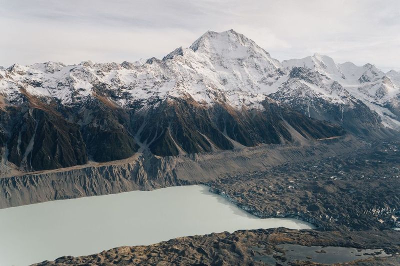 從庫克山機場出發的塔斯曼冰川 (Tasman Glacier) 風景優美的直升機觀光之旅