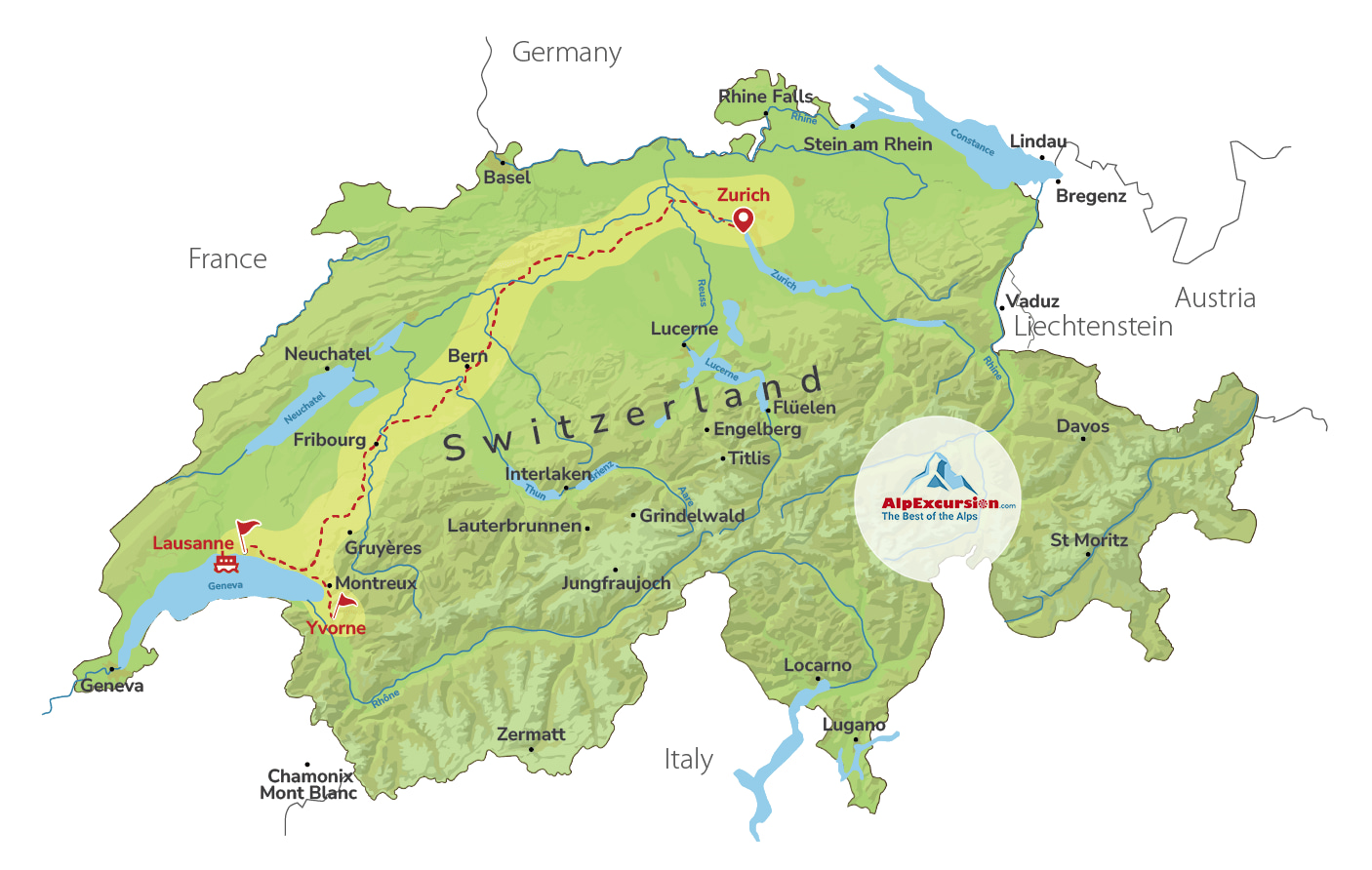 Lausanne Culinary Boat Trip & Vineyard Private Tour from Zurich