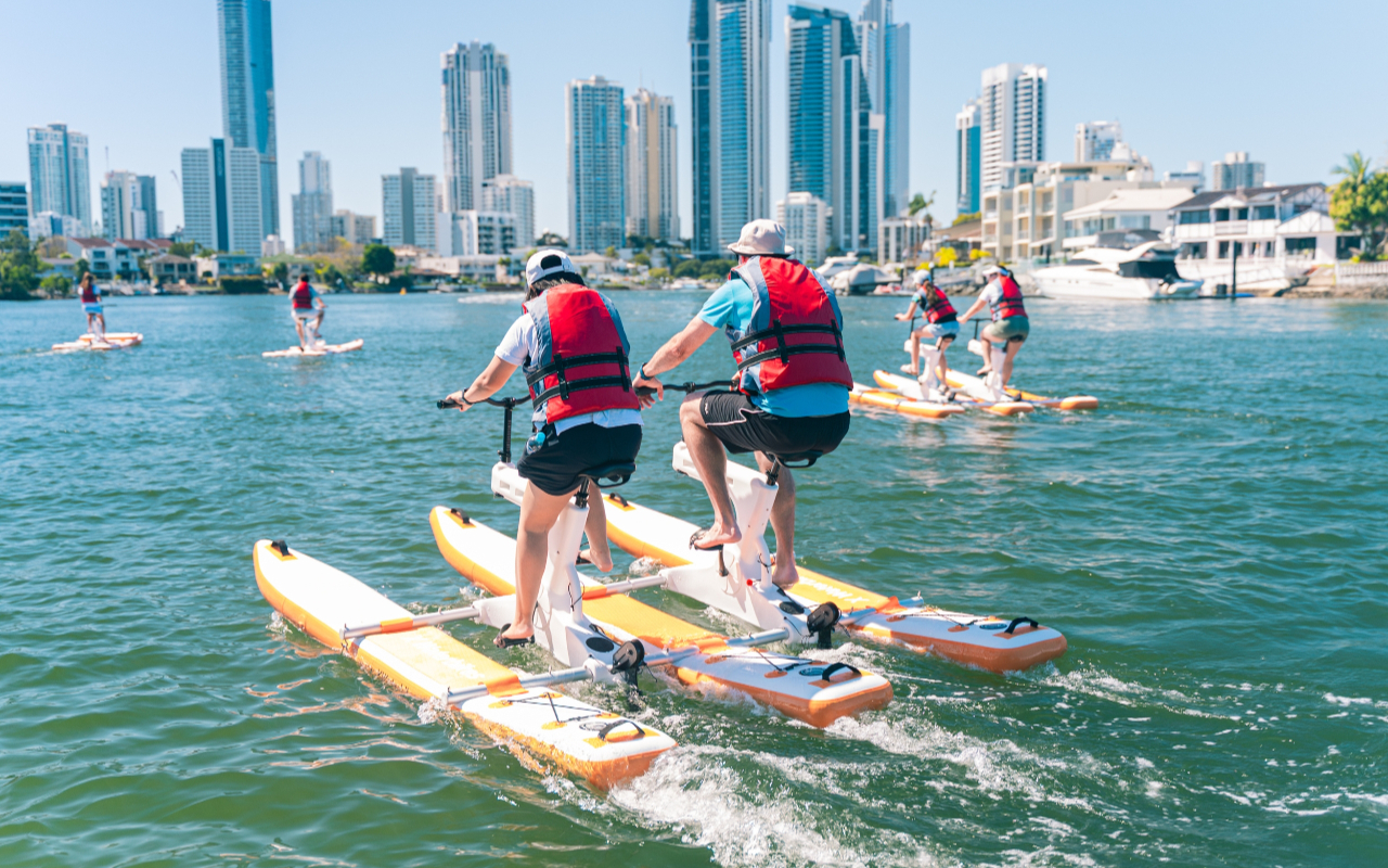 Add excitement to your day as you pedal through the beautiful Gold Coast waterways