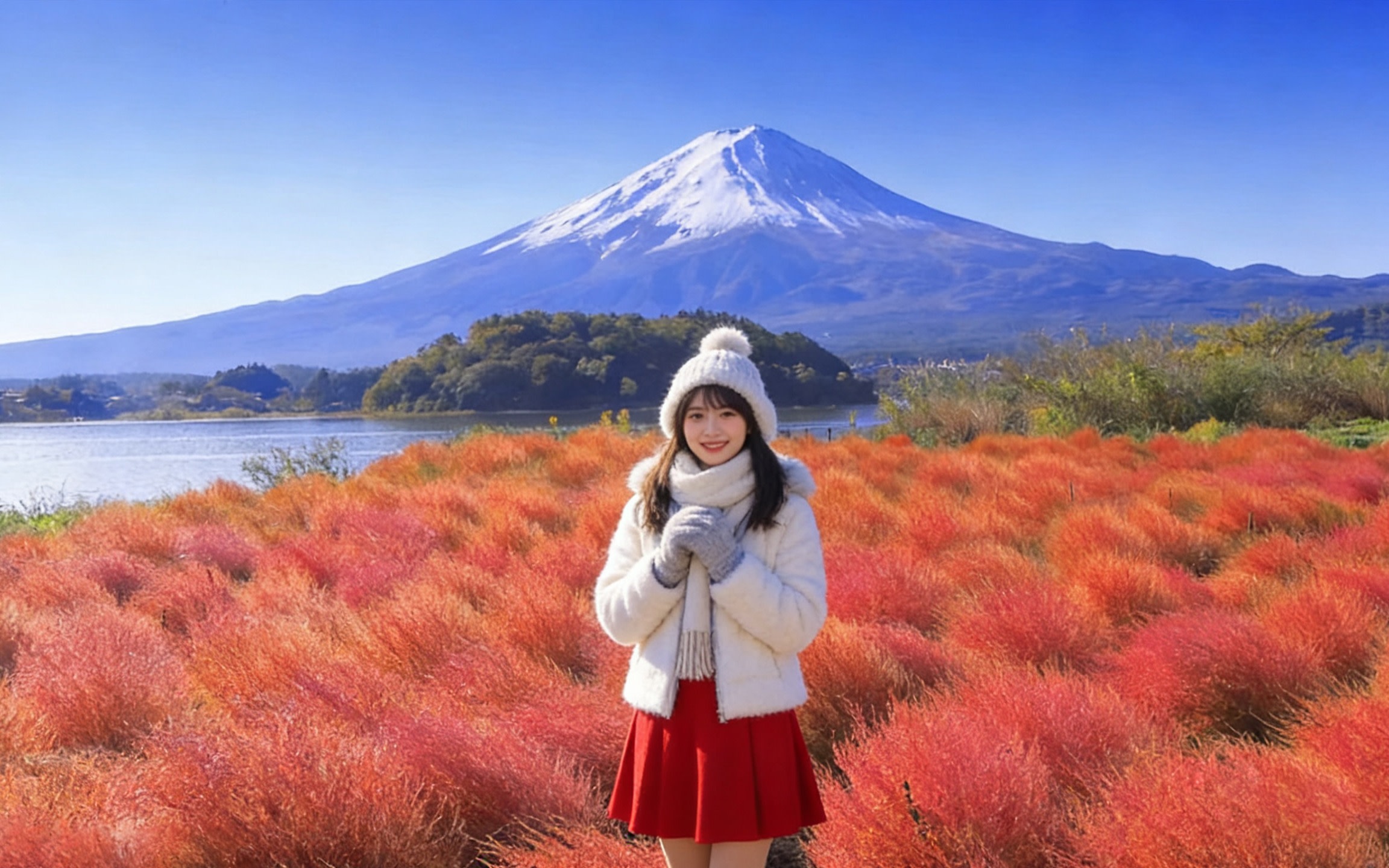 Mount Fuji, Kawaguchi Lake, and Hakone: Owakudani/Hakone Shrine & Arakurayama Sengen Park & Lawson Convenience Store & Oishi Park Day Trip (including ropeway)