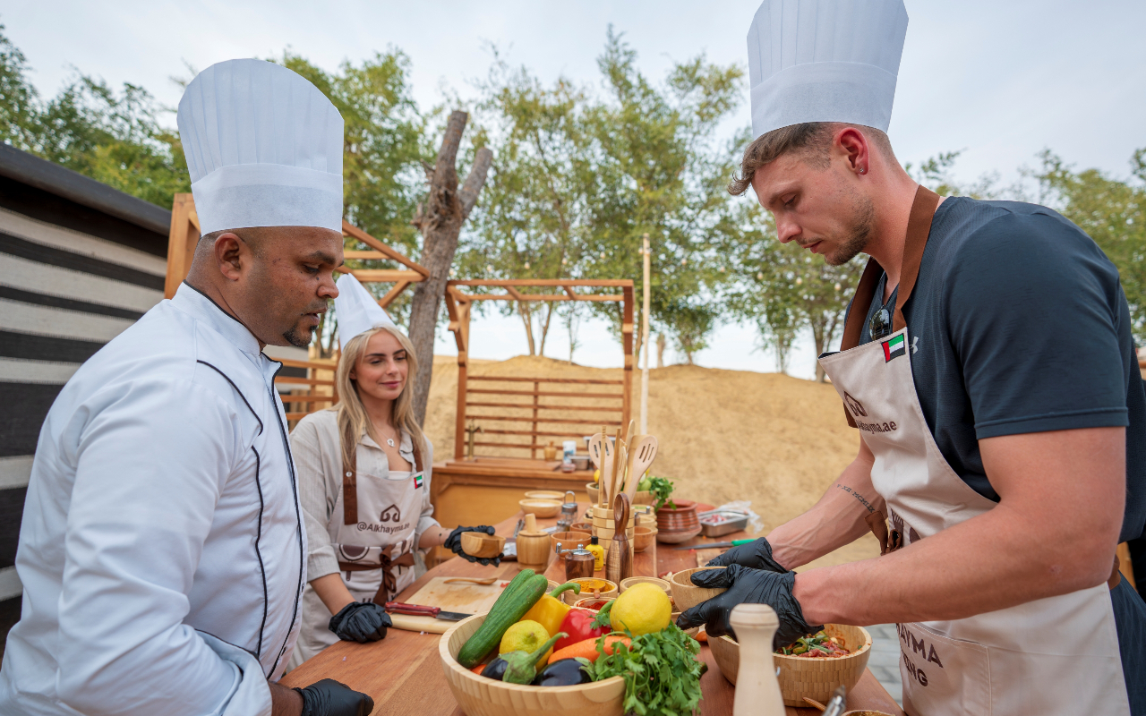 Preparing fragrant majboos using authentic spices and time-honored techniques