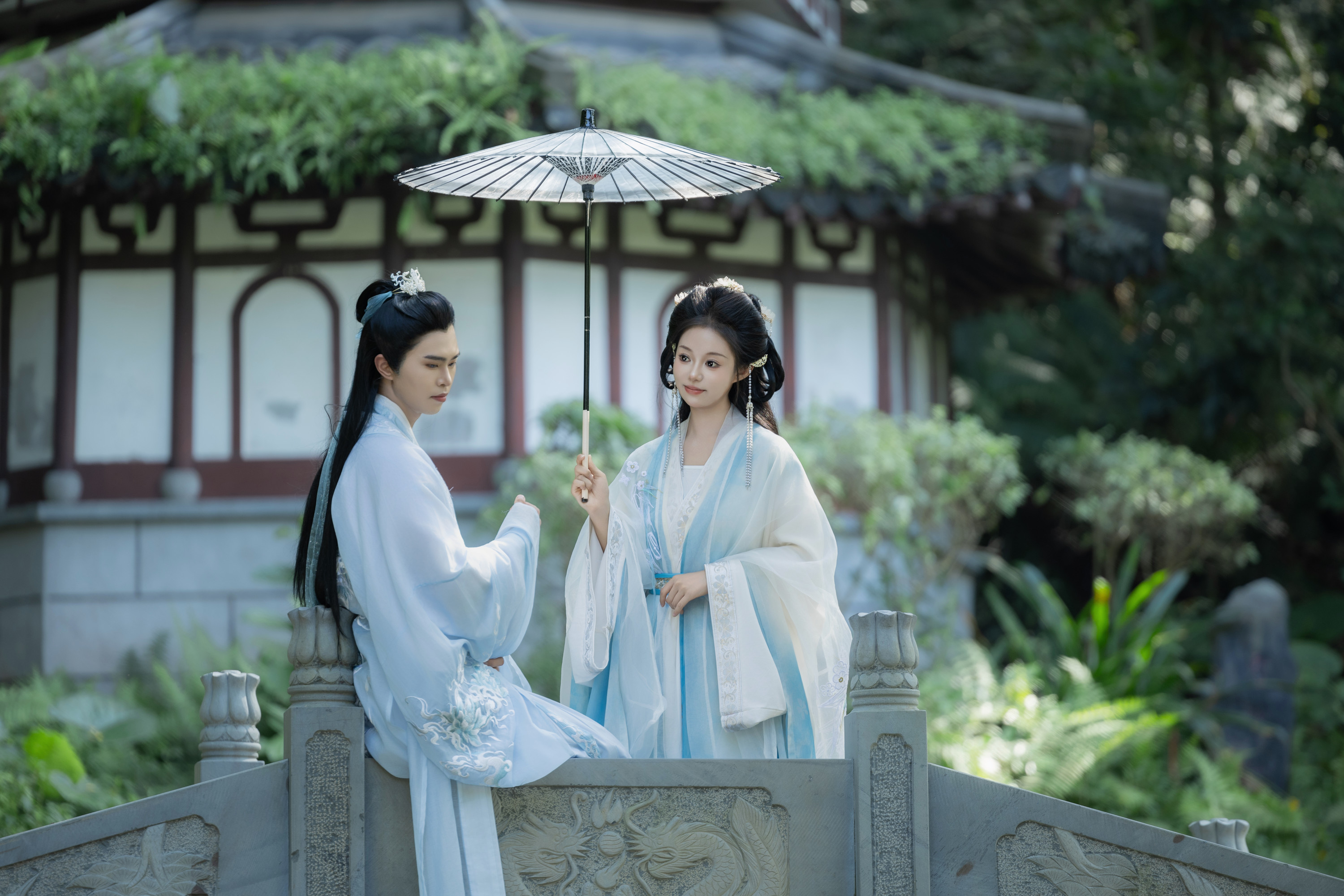 Shenzhen Futian District Garden Expo Park Hanfu Photo Experience | Professional Makeup + All Negatives Included | Chinese Style Garden Travel Photography