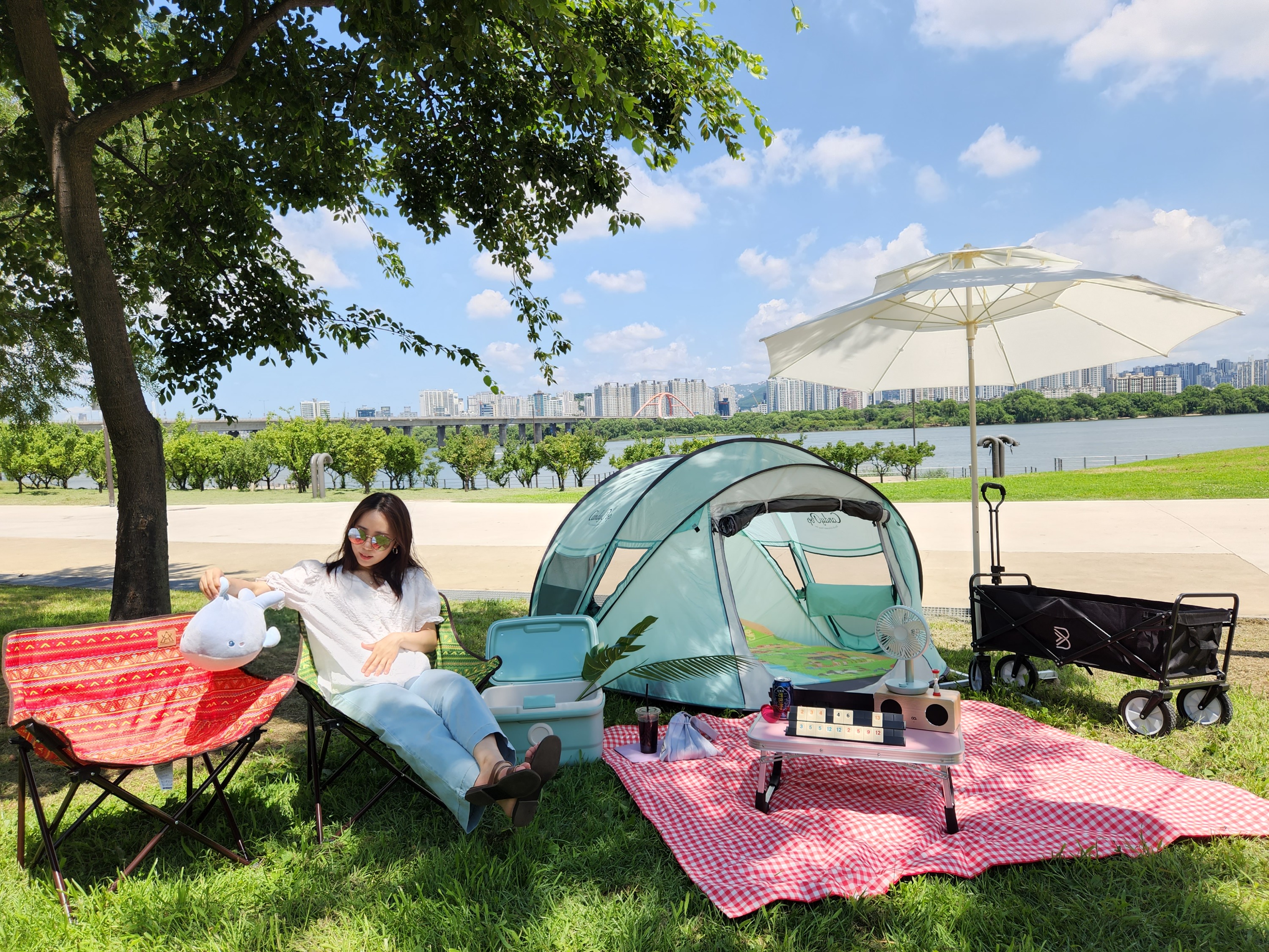 Picnic Equipment Rental Service at Han River in Seoul (Yeouido)