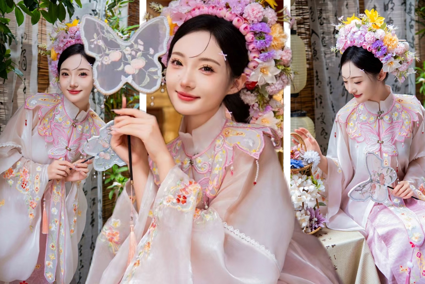 福建泉州簪花體驗+攝影跟拍（精緻妝造+單人簪花+任選服裝+精修美照+底片全送+多個拍照景點）